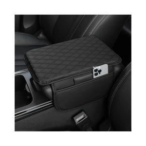 Center Console Armrest Cushion with Storage Pouch