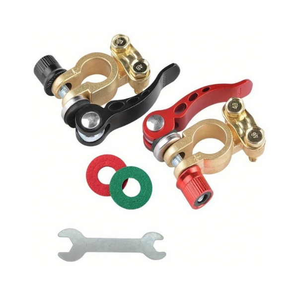 Battery Terminal Set With Quick Release Black & Red