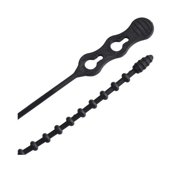 Beaded Cable Ties Reusable Black 10Pc - Image 3