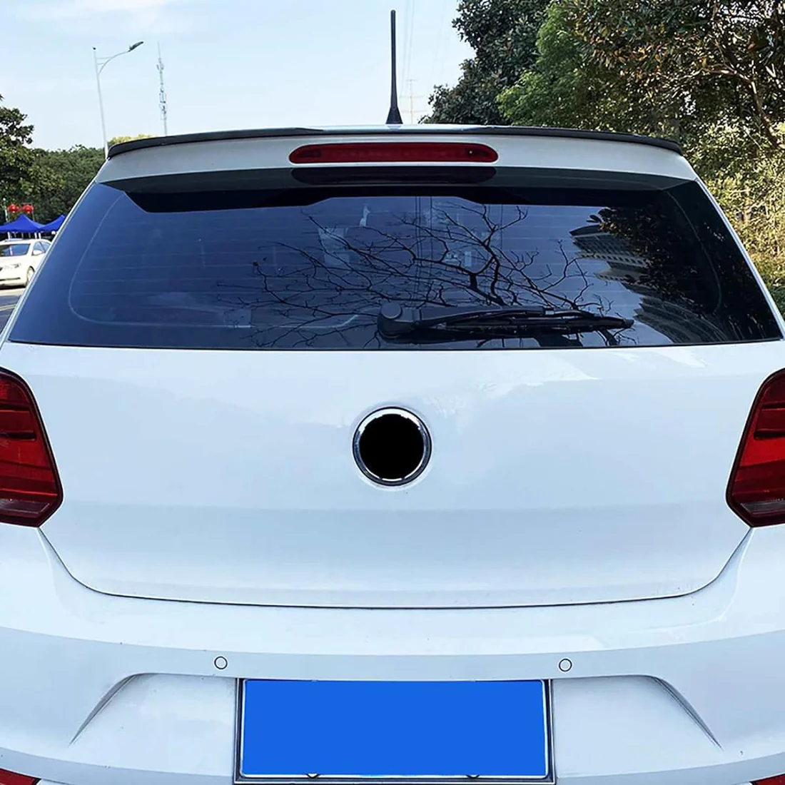 Polo 6 Maxton Style Gloss Black Roof Spoiler Extension - Image 3