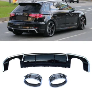 AUDI A3 / S3 8V.2 HATCHBACK RS3 STYLE DIFFUSER WITH PIPES