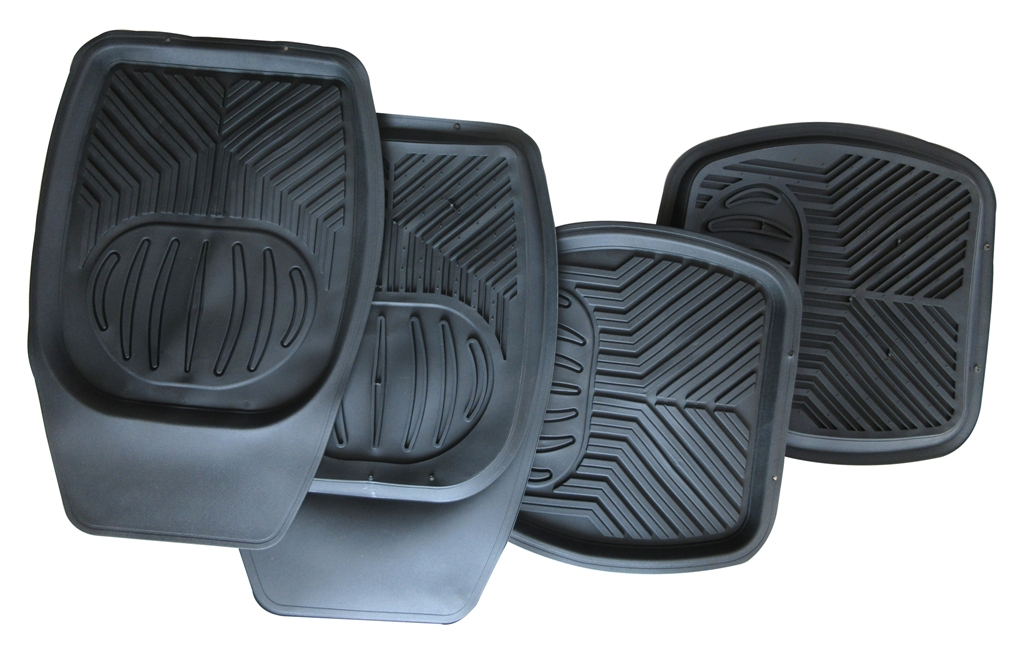 ACA – Rubber Car Mat Set Black – 4PC
