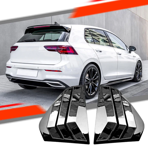 Golf 8 Gloss Black Side Window Louver