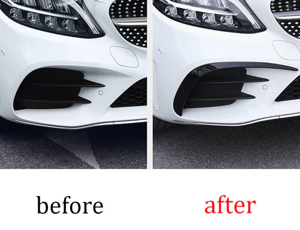 MERC W205 C-CLASS 6-PC FRONT BUMPER CANARDS - Image 5