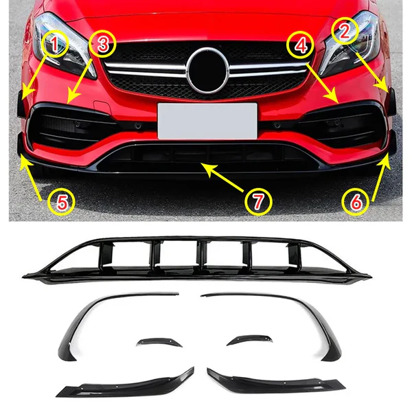 MERC W117 CLA-CLASS FRONT INSERT CANARDS