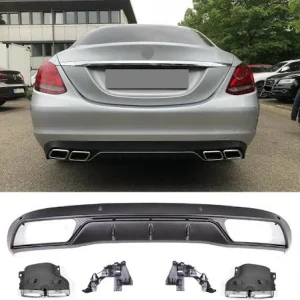 MERC W205 C-CLASS NON-AMG SEDAN C63 STYLE DIFFUSER